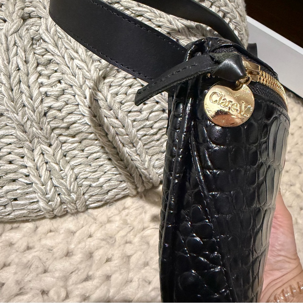 Clare V Black-Embossed Crossbody Bag - Picture 3 of 5